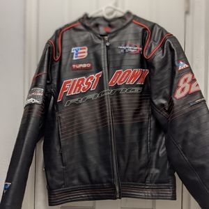 MEN'S BLACK LEATHER RACER JACKET
